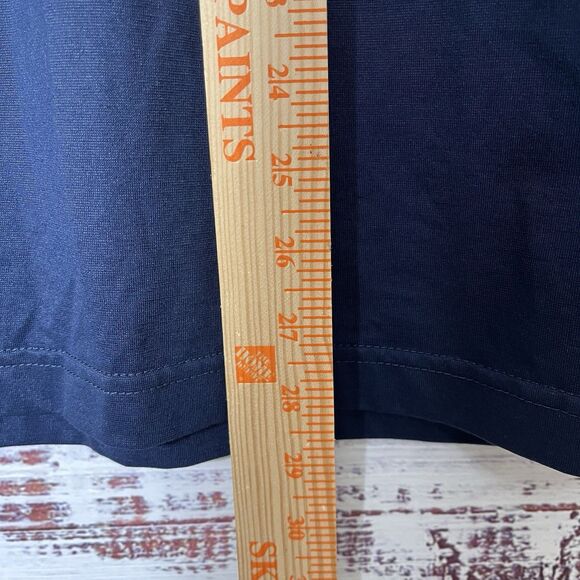 Mizzen+Main Polo Mens Medium Trim Fit Navy Blue L/S Pullover Shirt Performance - Picture 10 of 11